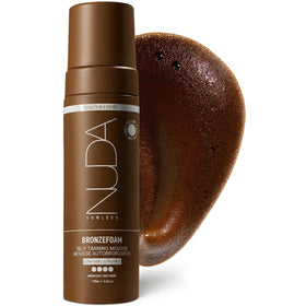 Nuda BronzeFoam self tanning mousse tube for a smooth, streak-free finish