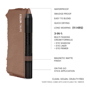 Nudestix Magnetic Eye Color used as primer on lids