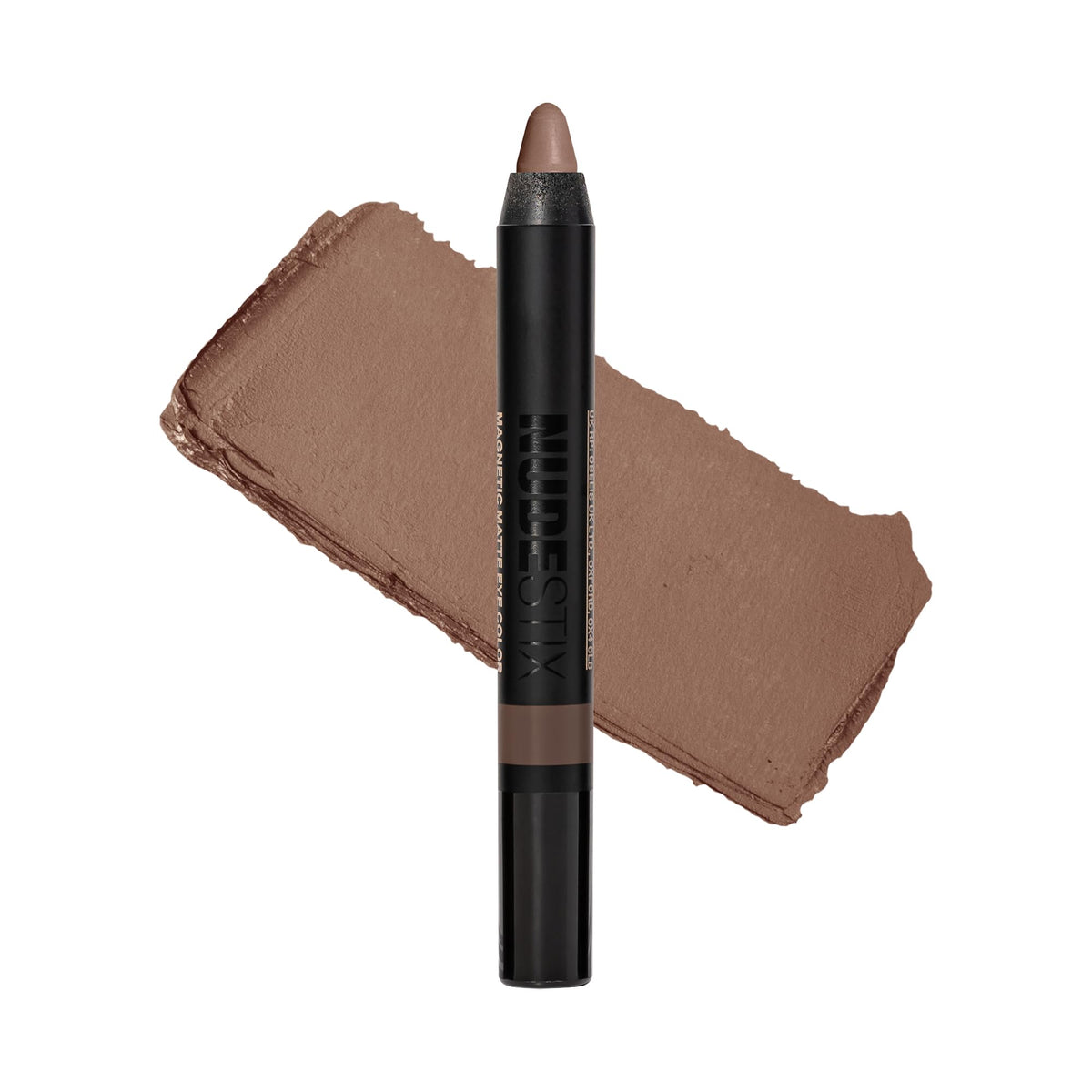 Nudestix Magnetic Eye Color taupe swatch shows creamy pigment
