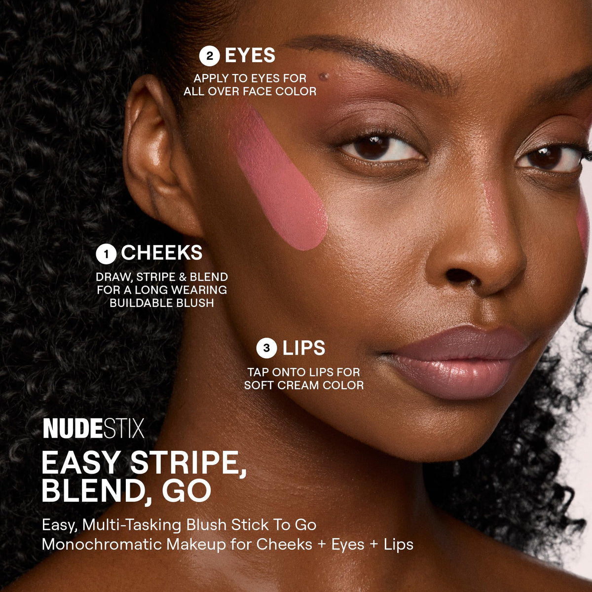 Nudestix Nudies Bloom color block end highlighting convenient dual-use makeup.