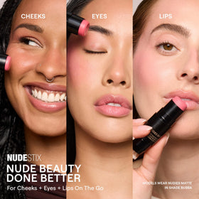 Nudestix Nudies Blush Stick Cherie soft matte finish for natural look