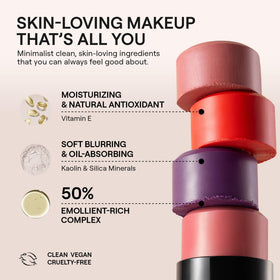 Nudestix Nudies Blush Stick Naughty N’ Spice on eyelids for soft tint