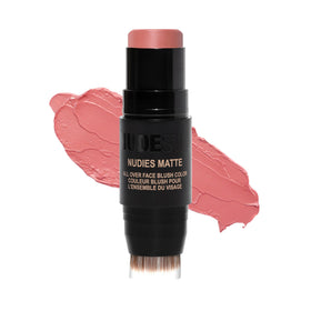 Nudestix Nudies Blush Stick Naughty N’ Spice tin open showing creamy blush texture
