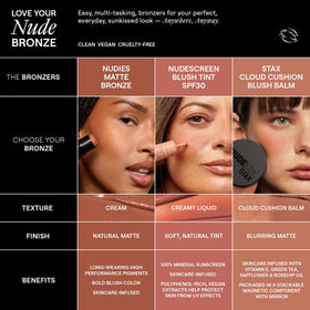 Nudestix Nudies Bronze Bondi Belle built-in brush for effortless blending