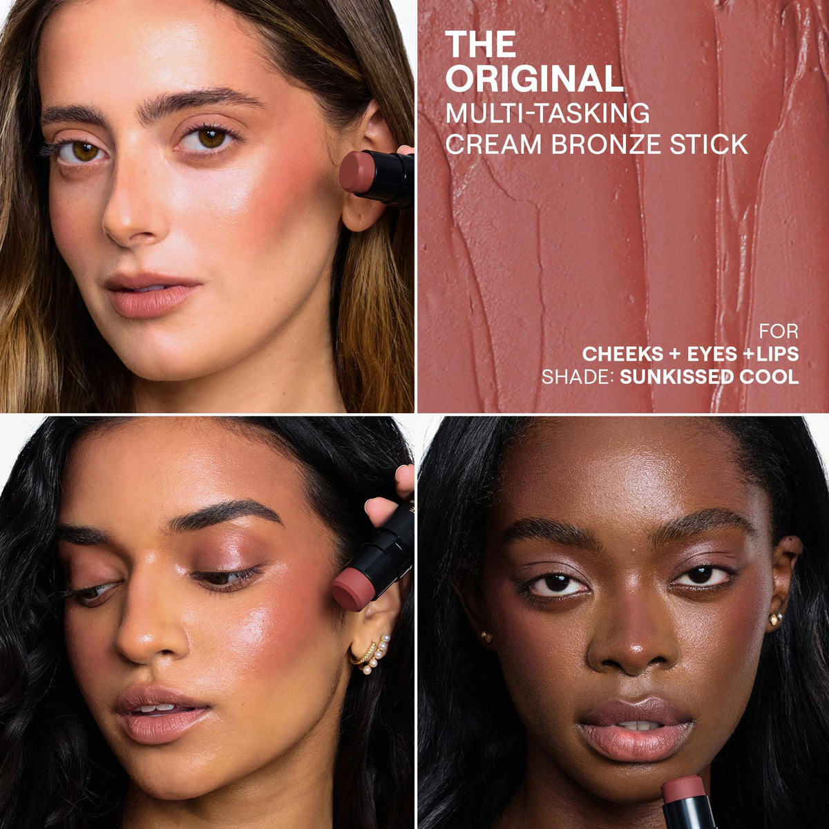 Nudestix Nudies Bronze Sunkissed Cool swirl demonstrates buildable warmth on the cheeks.
