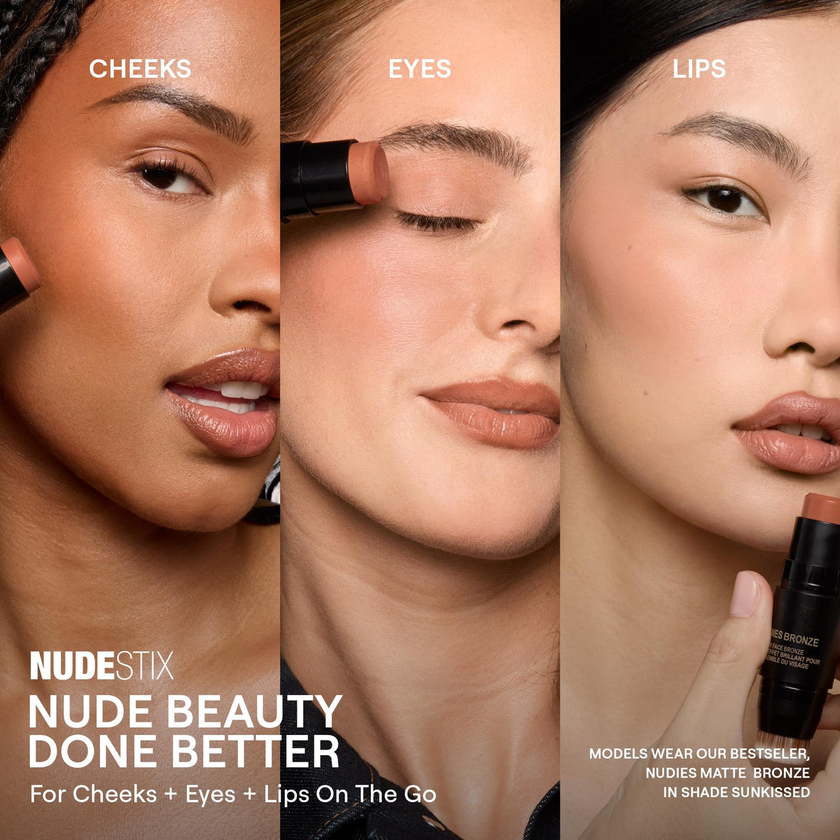 Nudestix Nudies Bronze Sunkissed Cool recyclable tin supports sustainable beauty packaging.