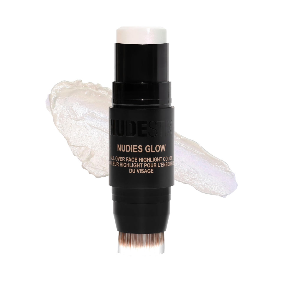 Nudestix Nudies Glow Highlighter Stick Illumi-Naughty compact for effortless dewy radiance on cheeks