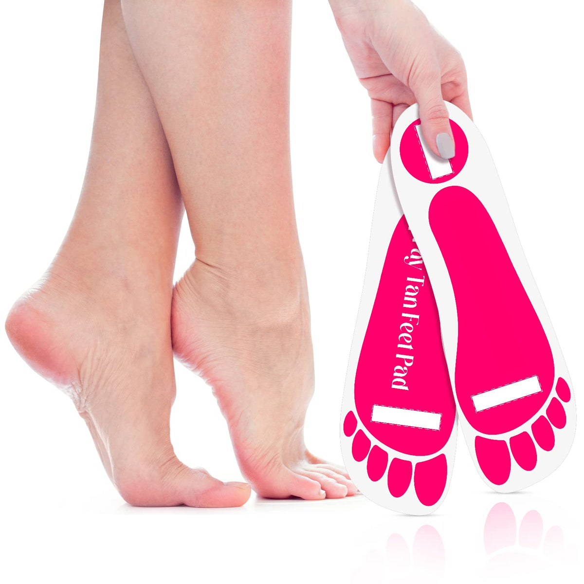 Nuenen pink foot protectors suitable for sunless tanning sessions