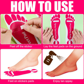 Nuenen tan feet protectors on feet demonstrating left and right alignment