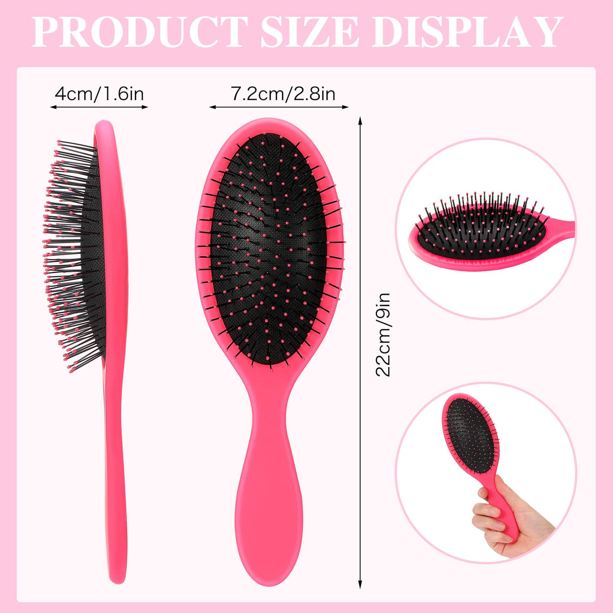 Nuenen wet detangler brush blue ideal for travel styling.