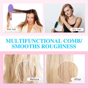 Nuenen wet detangler brush green smooths knots with comfort.