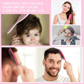 Nuenen wet detangler brush yellow compact travel essential.