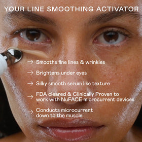 NuFACE FIX Serum applied in a thin, even layer on clean skin.