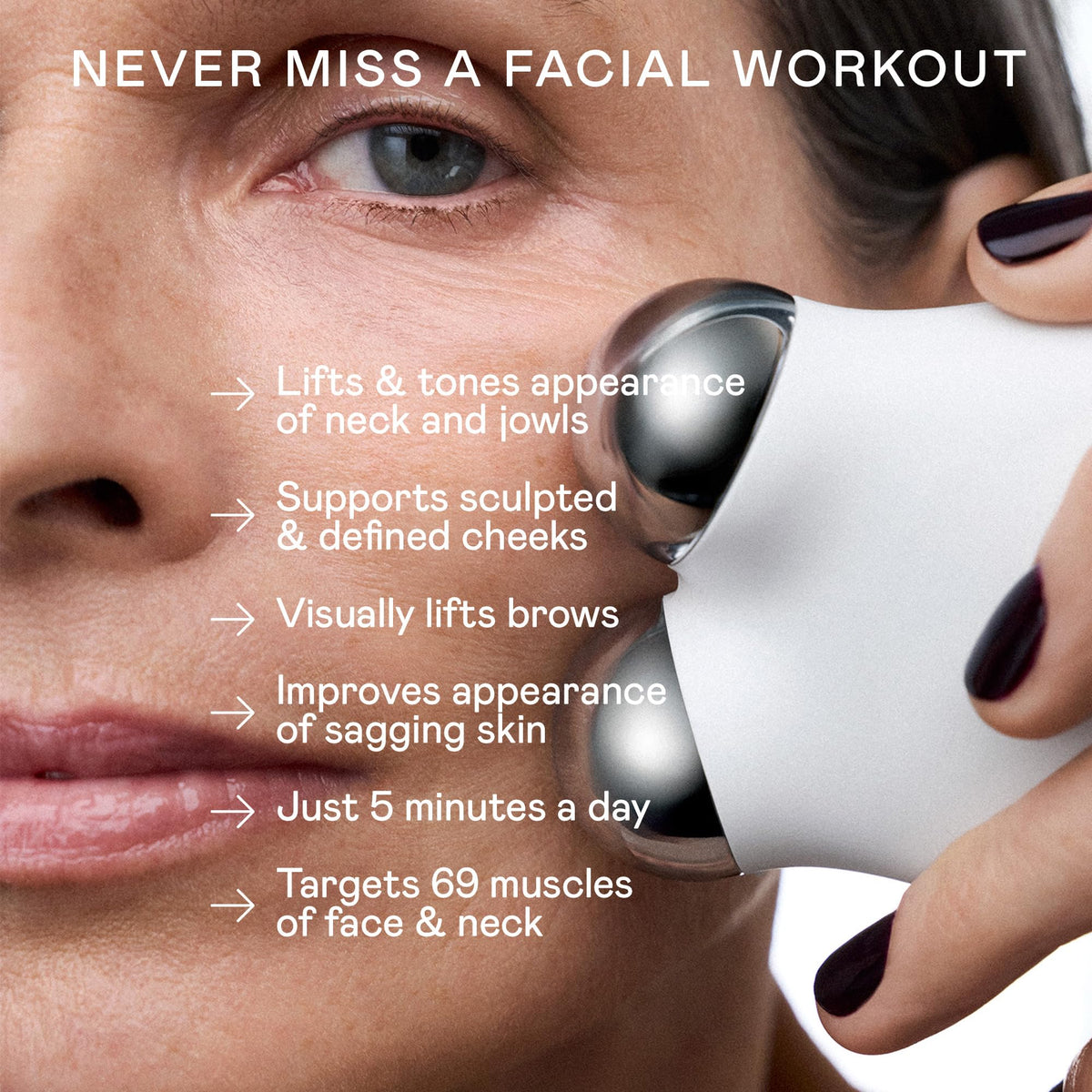 NuFACE activator gel beside MINI+ for smooth treatment