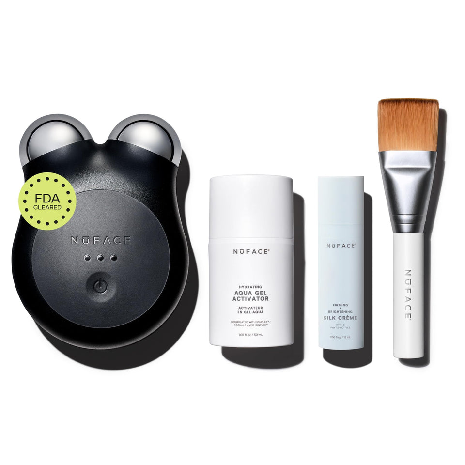 NuFACE MINI+ device ready for a compact facial microcurrent session