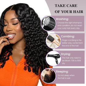 Nufnua Burmese curly bundles virgin hair detail emphasizes premium, clean hair origin