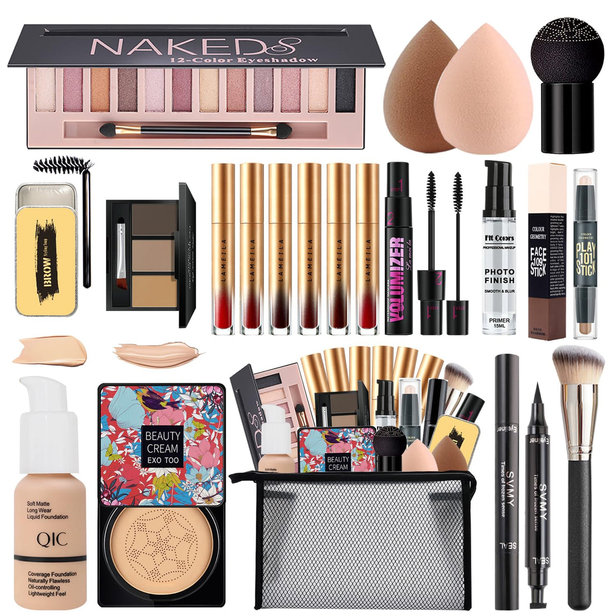 NUiBO all-in-one makeup kit eyeshadow palette for versatile day-to-night looks