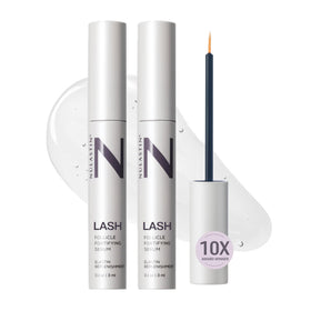 NULASTIN lash serum bottle close-up for nourishing lash care