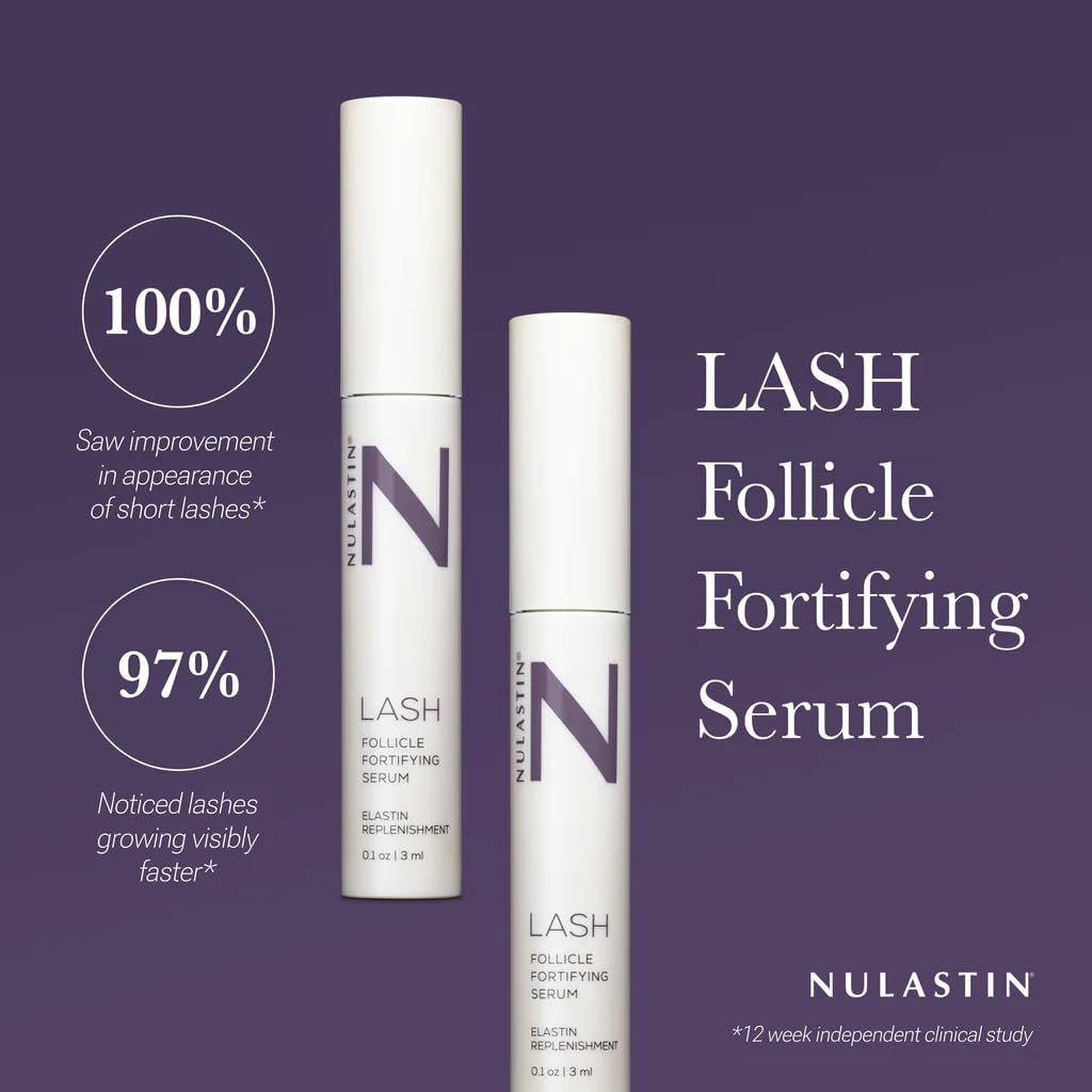 NULASTIN lashes close-up showing fuller, healthier-looking lashes