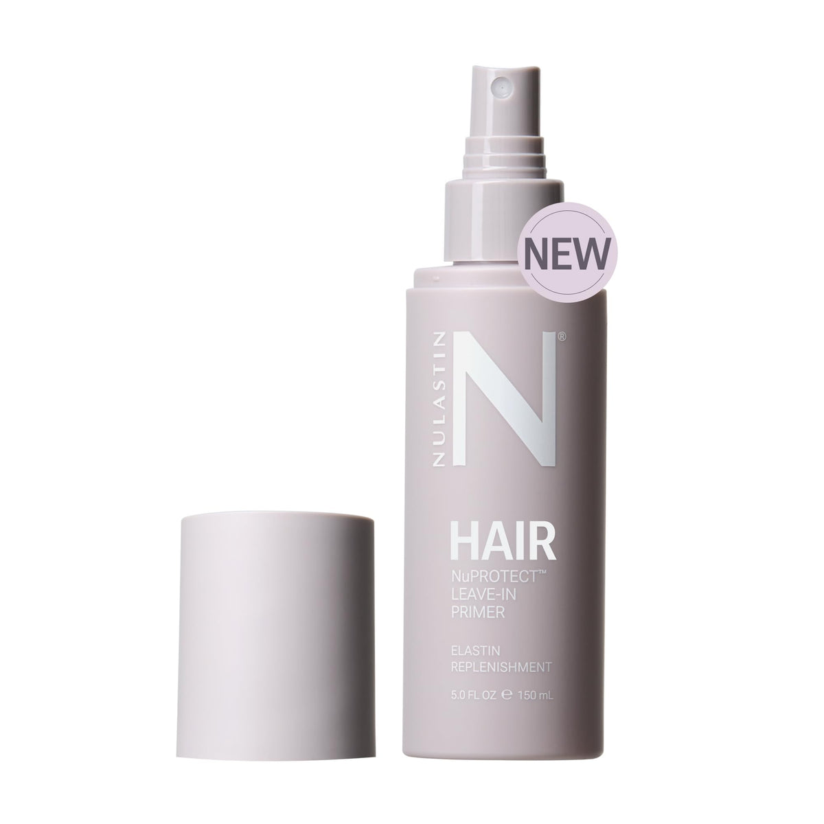 NULASTIN NuProtect leave-in spray bottle ready for conditioning before styling