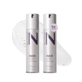NULASTIN Scalp Serum bottle shown, lightweight formula for quick absorption.
