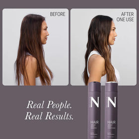 NULASTIN silicone-free glossing blend visual indicating detangling and frizz reduction