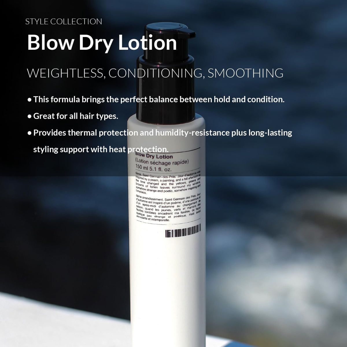 Number 4 Blow Dry Lotion dispense close-up showing concentrated formula for easy application.