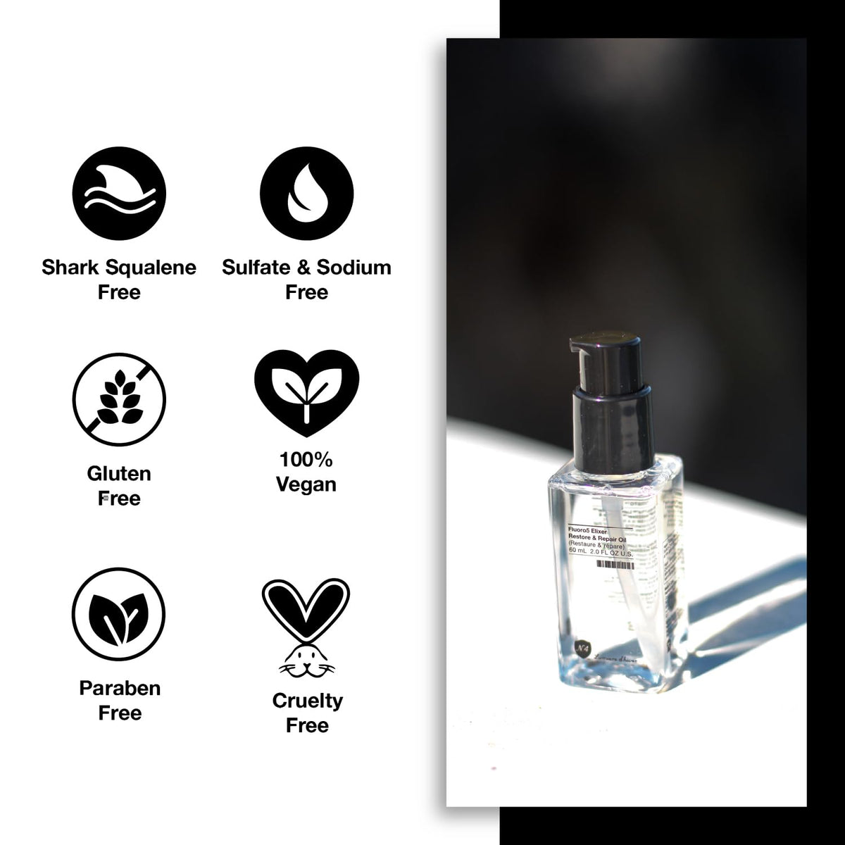 Number 4 Hair Oil applied to tame flyaways and frizz for a soft finish.