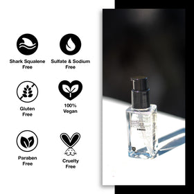 Number 4 Hair Oil applied to tame flyaways and frizz for a soft finish.