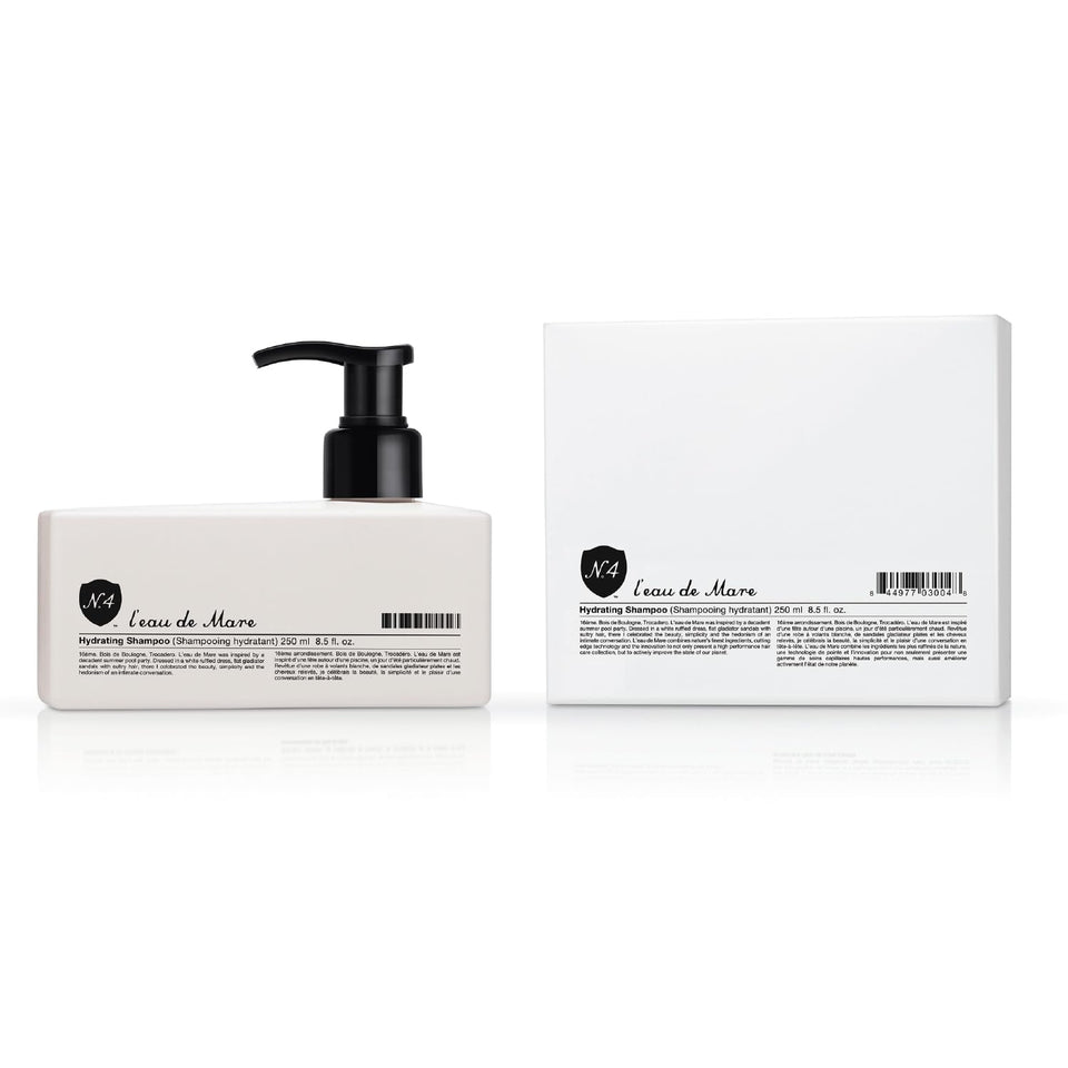 Number 4 Hydrating Shampoo bottle pour for smooth, moisture-rich cleansing.
