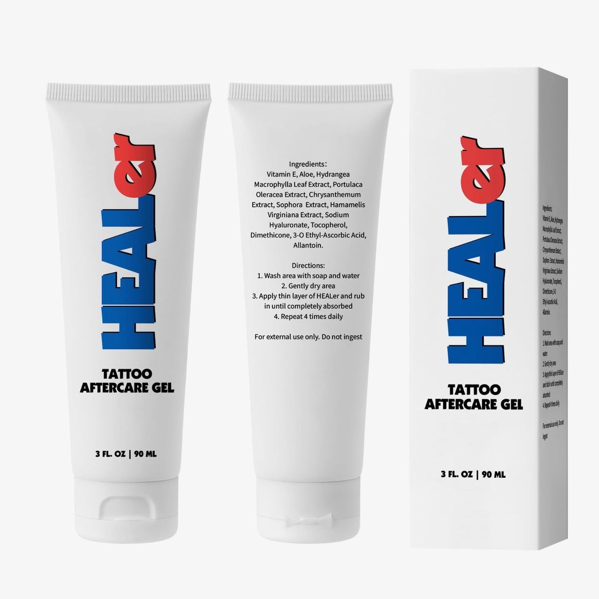 NUMBer HEALer 3 oz tube packaging ideal for travel or home use