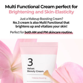 Numbuzin No.3 Cream ideal for daily use and on-the-go upkeep
