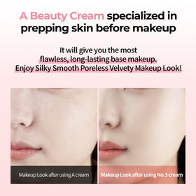 Numbuzin No.3 Cream used as makeup base for even application