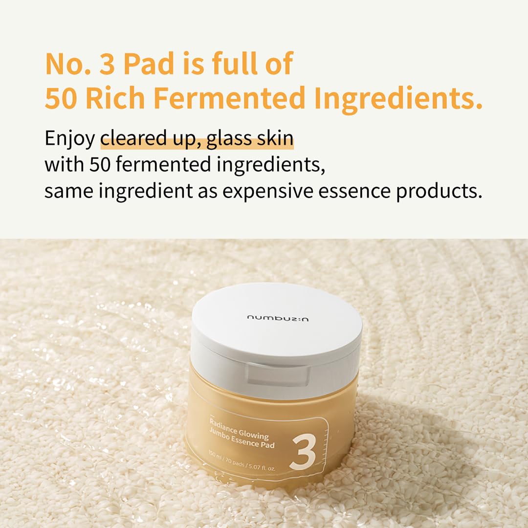 No.3 pads in use on the face delivering refreshing hydration.
