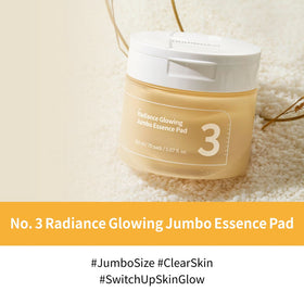 Numbuzin No.3 pads on hand demonstrating easy application and glow.