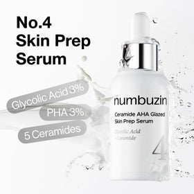 Numbuzin No.4 delivers gentle exfoliation with glycolic acid and PHA while preserving moisture.