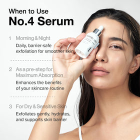 Numbuzin No.4 preps skin for a smooth, glass-like glow before makeup.