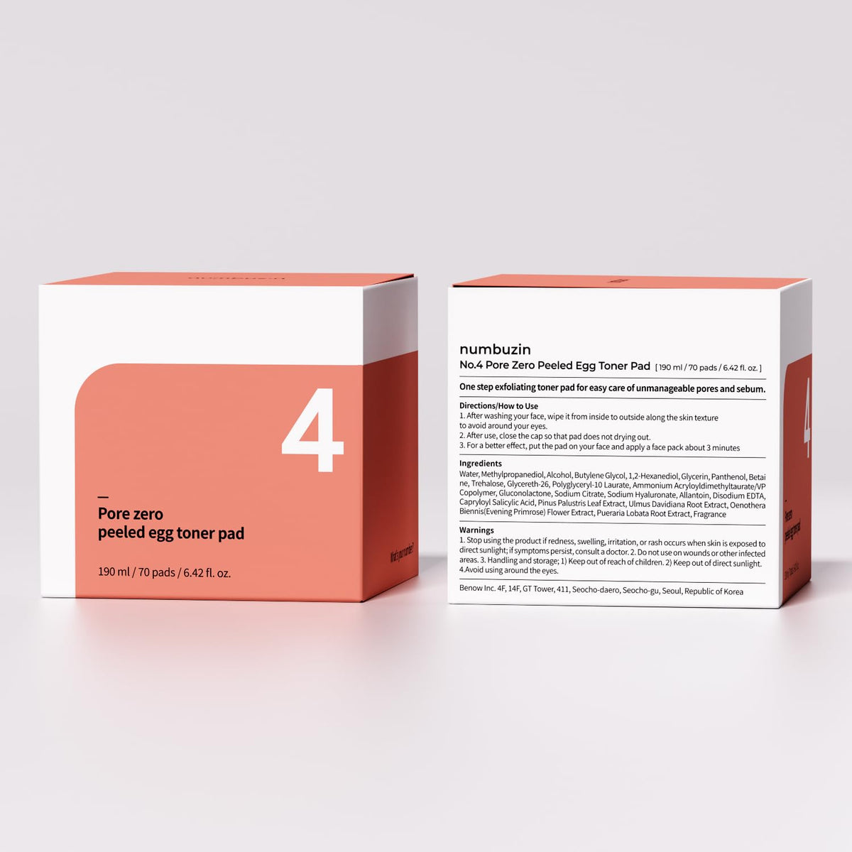 Numbuzin No.4 pads come in a 70 pad pack for easy routine.