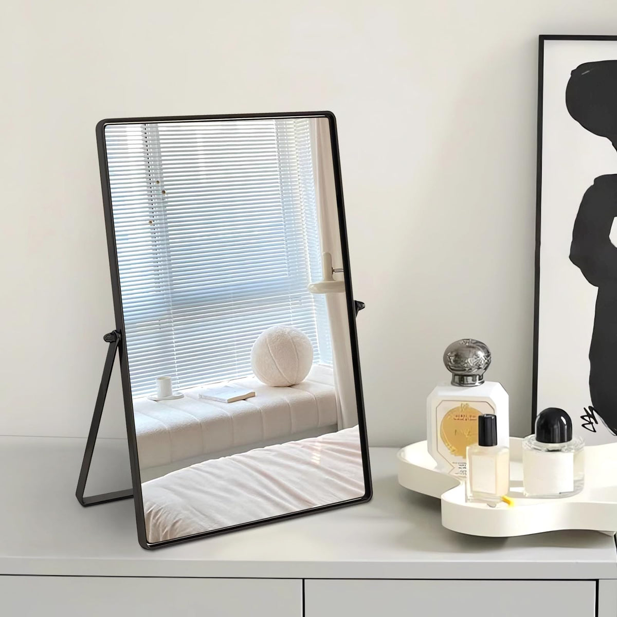 Numjeg mirror with modern frame finish adding stylish detail to any room