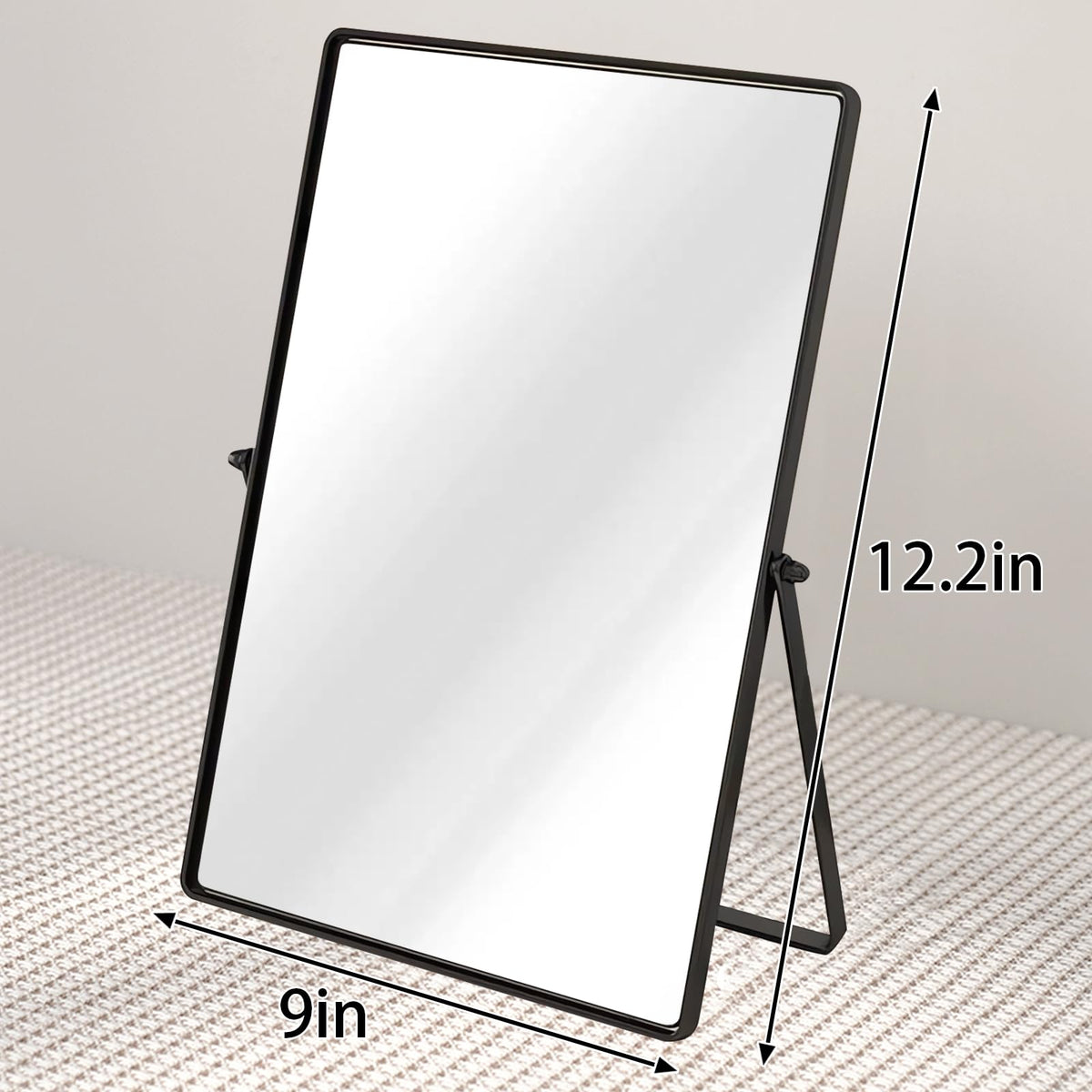 Numjeg portable tabletop makeup mirror ideal for travel and compact storage