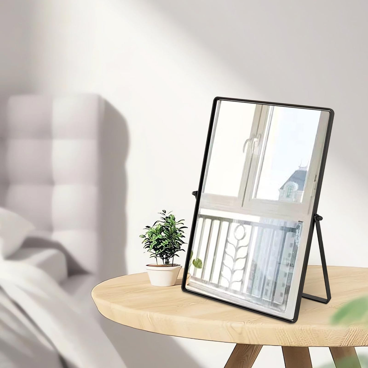 Numjeg mirror showing 90-degree rotation for flexible angle adjustment