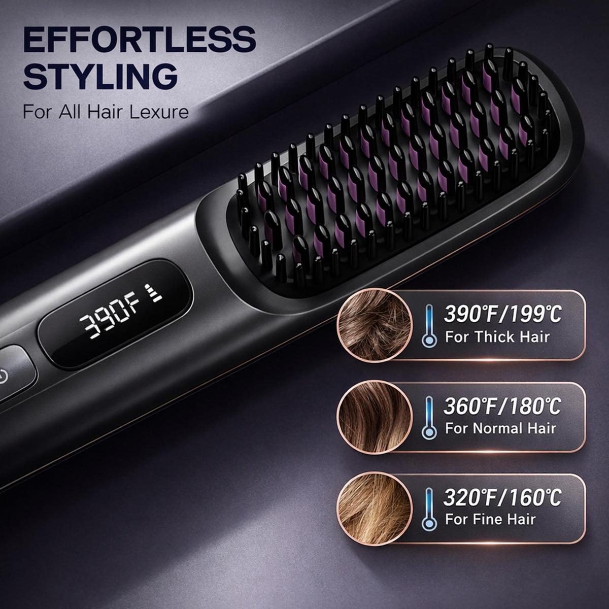 NUMOYA Go Brush Pro compact size fits a clutch for travel.