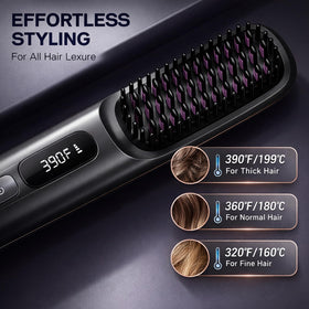 NUMOYA Go Brush Pro compact size fits a clutch for travel.
