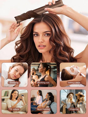 Nunflue jumbo soft curlers in Rosebrown deliver voluminous curls