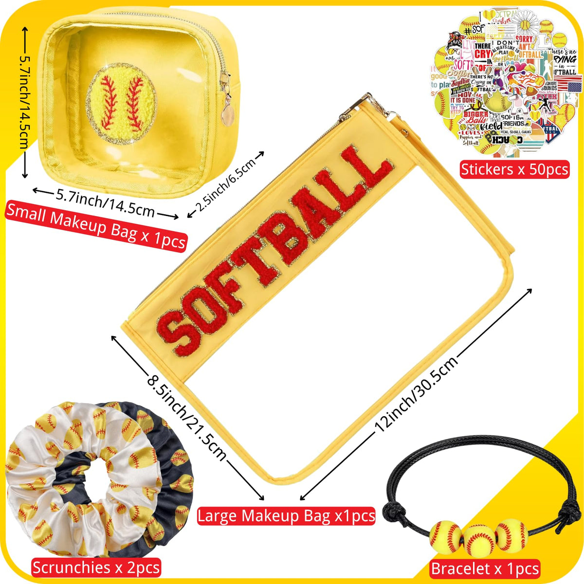 Nunubeo softball gift bracelet completes the sporty set.