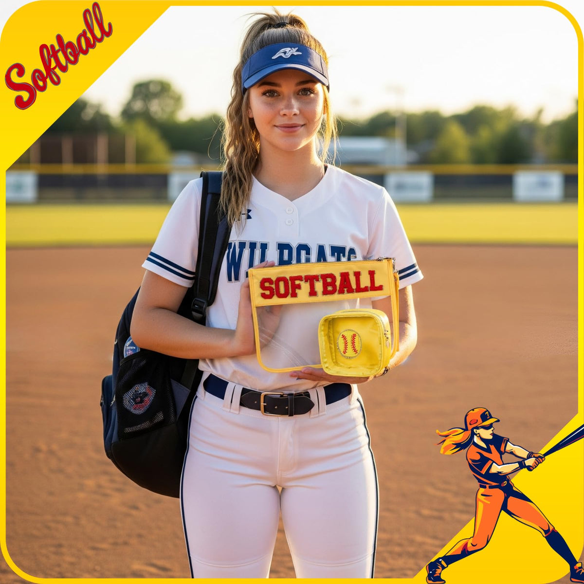 Nunubeo softball gift stickers pack with bold designs for sporty personalization.
