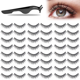 Nuogo 24-pair self-adhesive eyelashes pack for glue-free application.