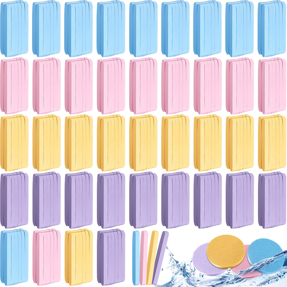 Nuogo pink compressed facial sponge for gentle cleansing and makeup removal