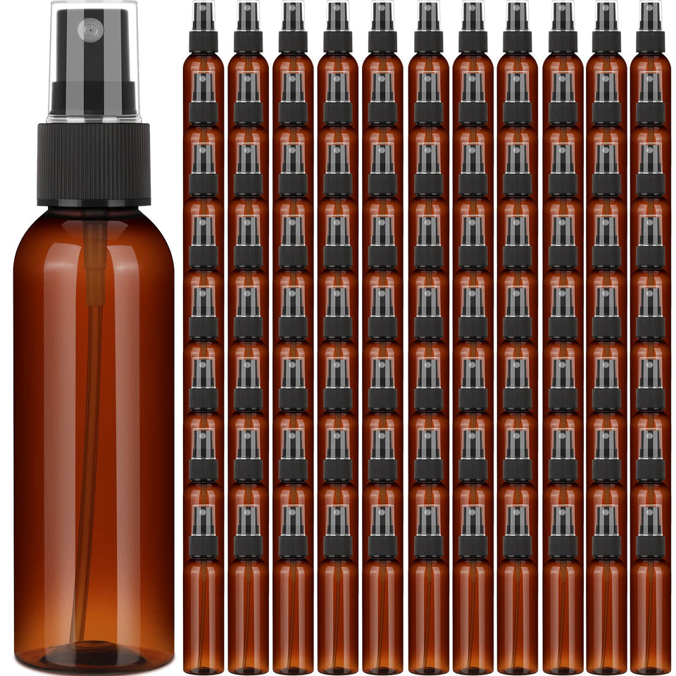 Nuogo amber 4oz bottle collection for easy sampling and sharing on the go.