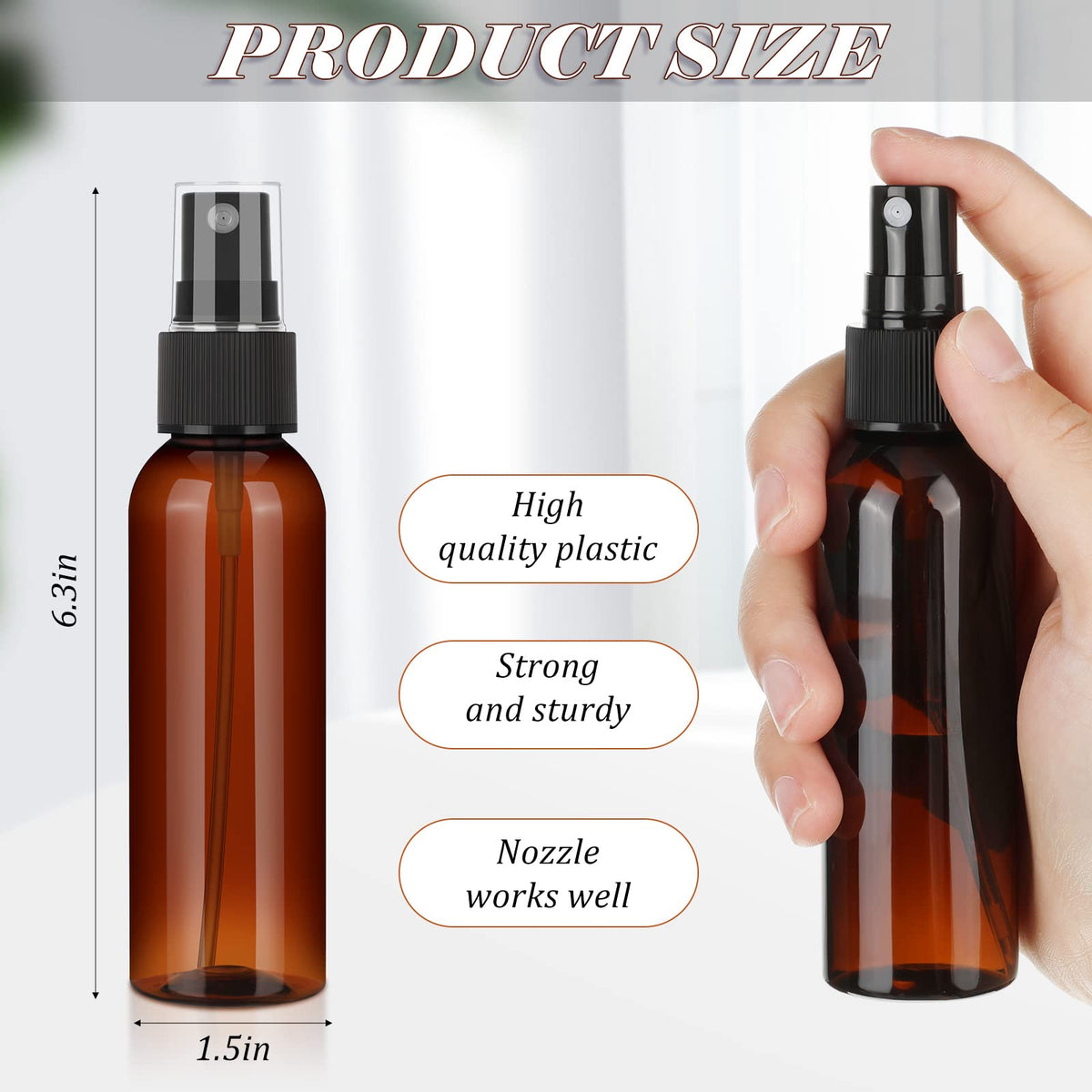 Nuogo amber 4oz spray nozzle for precise mist application.